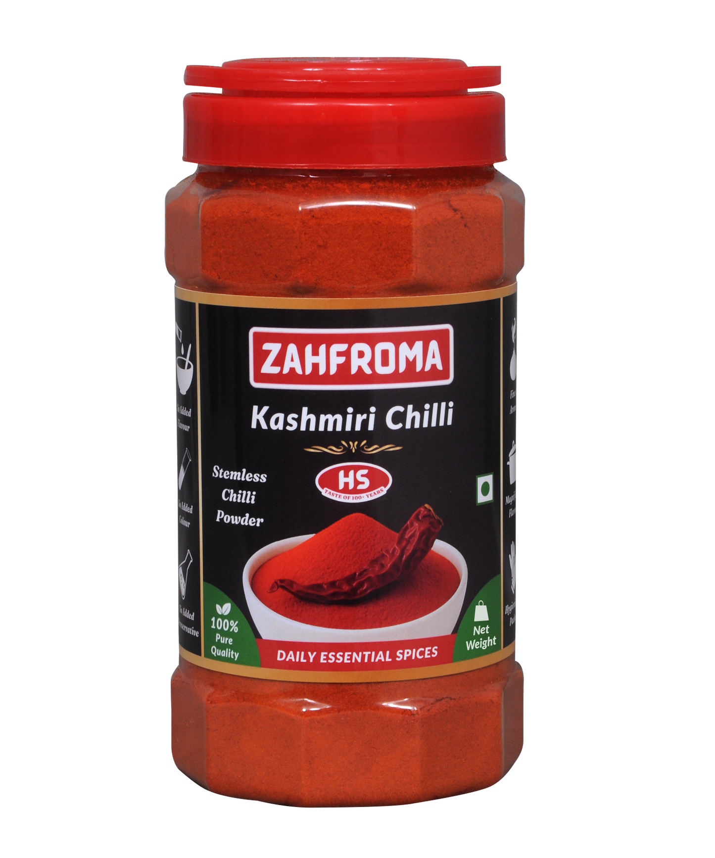 Kashmiri Stemless Chilli Powder - Jar